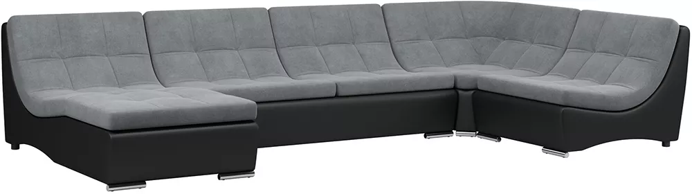 Модульный угловой диван Монреаль-2 Плюш Графит