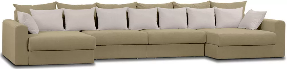 Угловой диван-кровать Модена-8 Плюш Крем