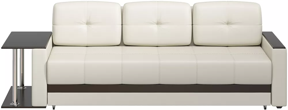 Белая диван еврокнижка  Атланта Крим со столиком