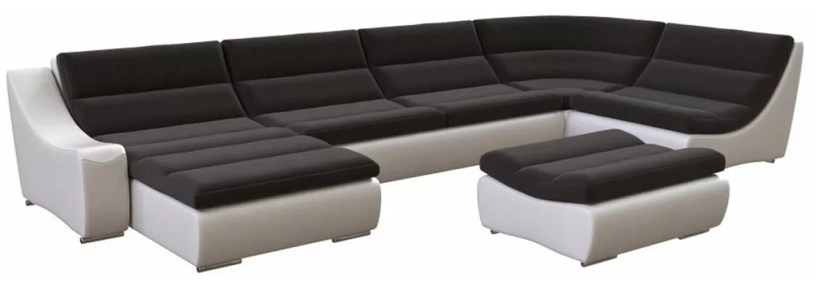 Модульный угловой диван Монреаль-7 Nero Lux