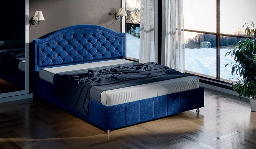 Кровать  295 Синяя