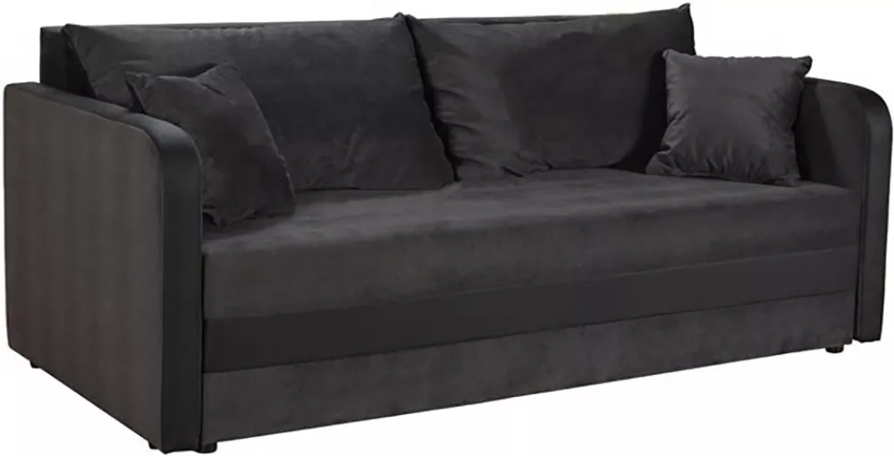 Черный диван еврокнижка Валери-2