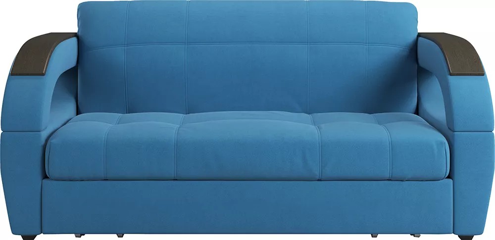 Выкатной диван с ортопедическим матрасом Монреаль Плюш Блу