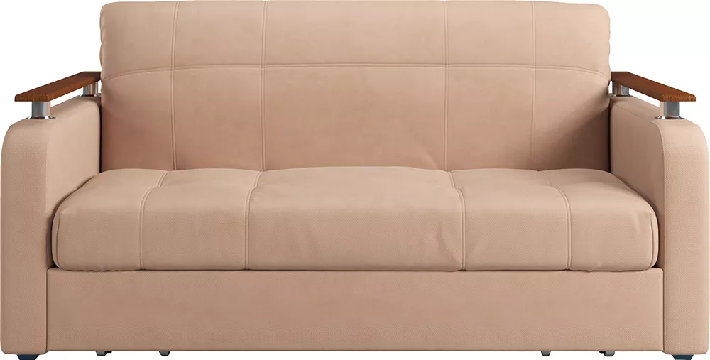 Выкатной диван с ортопедическим матрасом Ромул Плюш Беж
