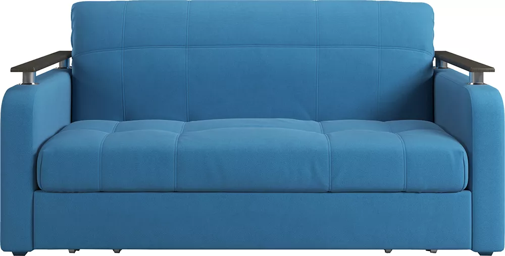 Выкатной диван с ортопедическим матрасом Ромул Плюш Блю