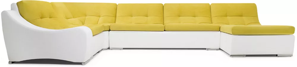 Модульный угловой диван Монреаль-3 Плюш Yellow