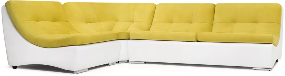 Модульный угловой диван Монреаль-2 Плюш Yellow