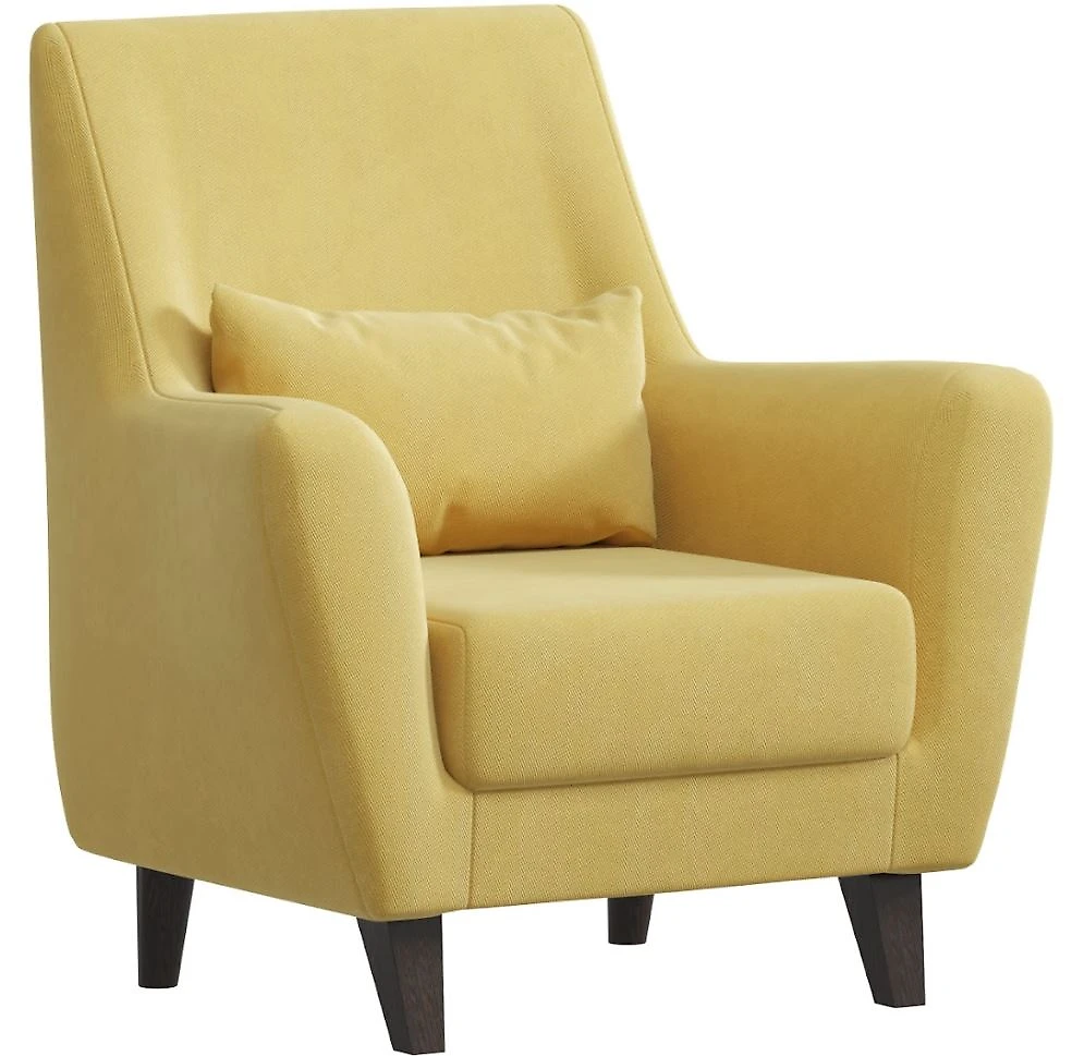 Кресло в классическом стиле Либерти Плюш Мастард