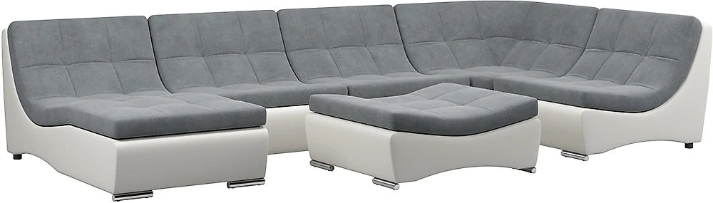 Модульный диван с оттоманкой  Монреаль-7 Слэйт