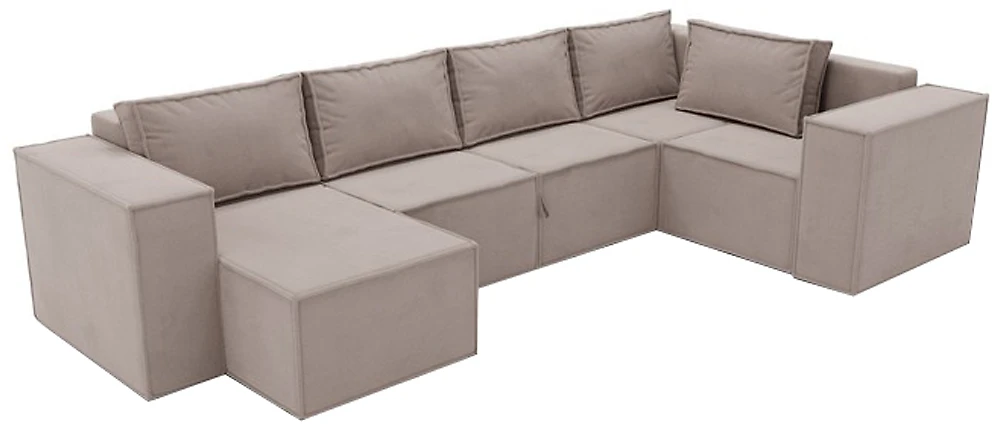 Модульный диван для гостиной Лофт П-образный Беж