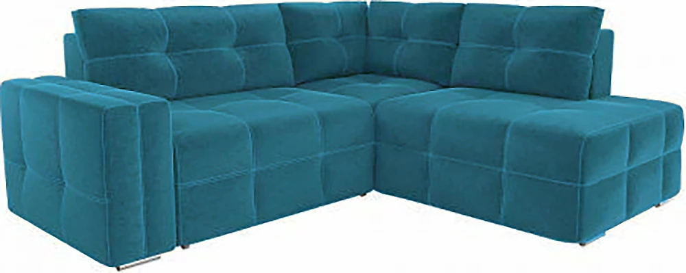 Модульный диван с оттоманкой  Леос Плюш Азур