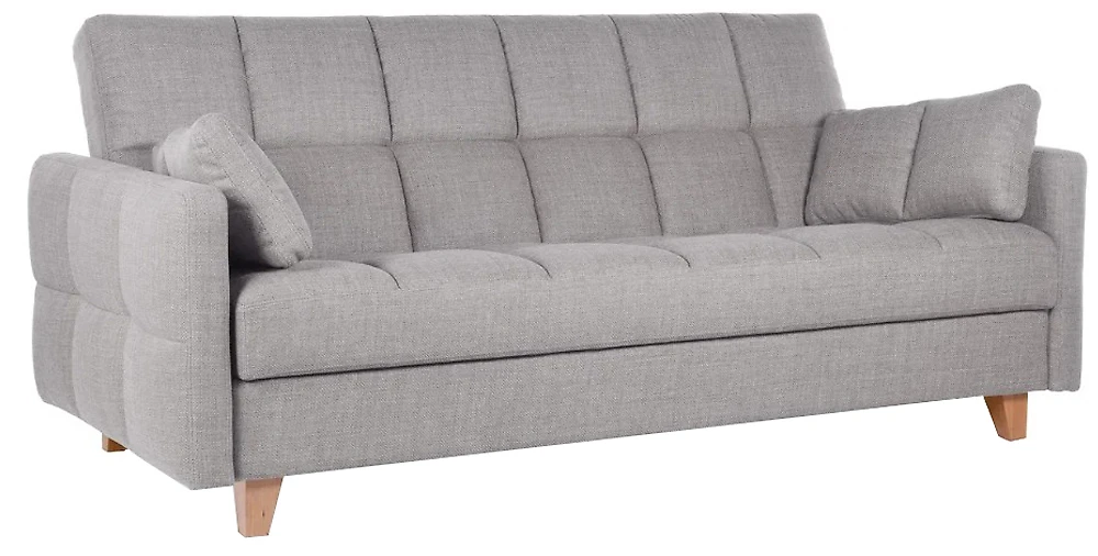 Прямой диван серого цвета Ригдом трехместный Дизайн 2