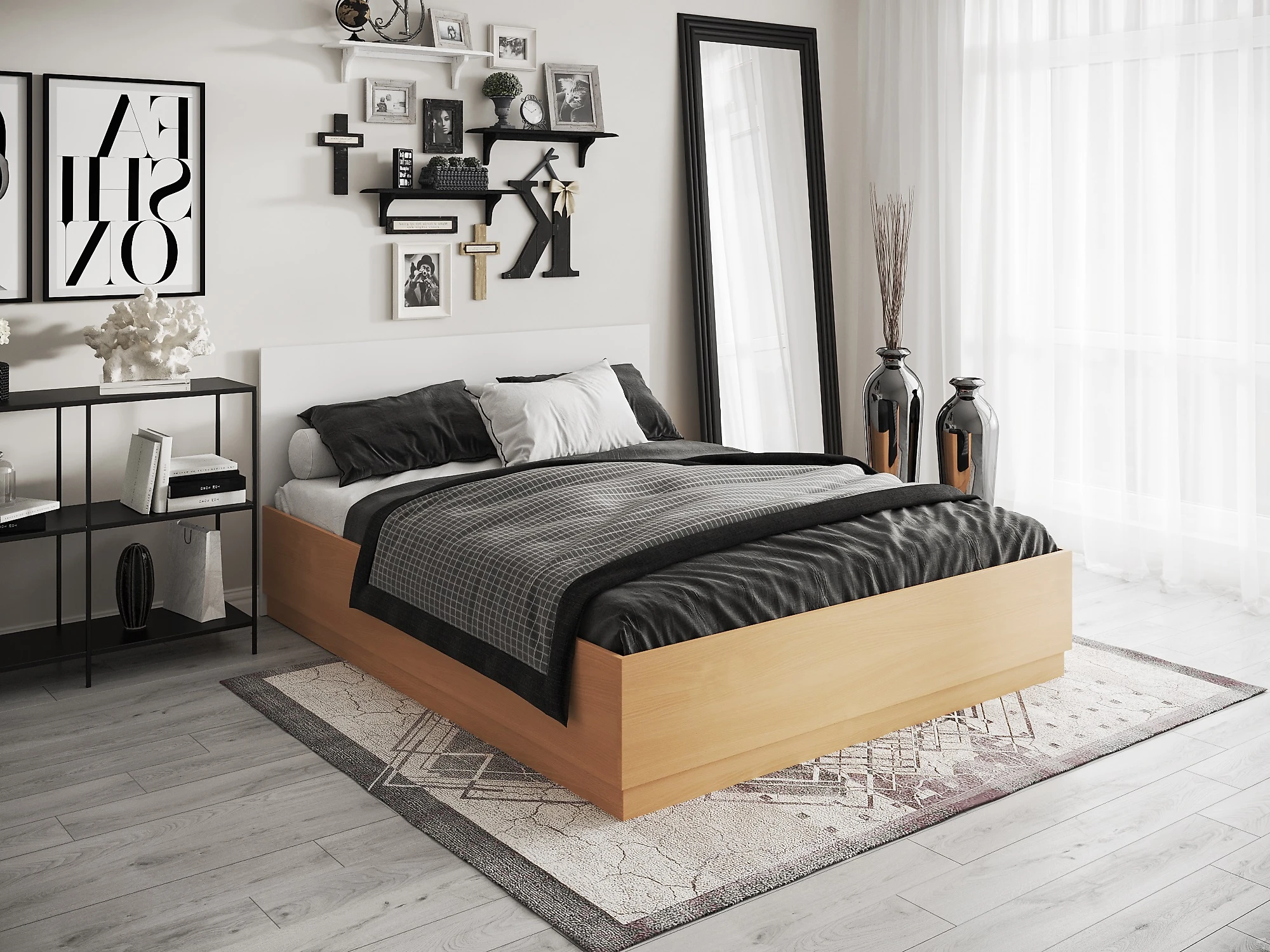 кровать в стиле минимализм Стелла-160