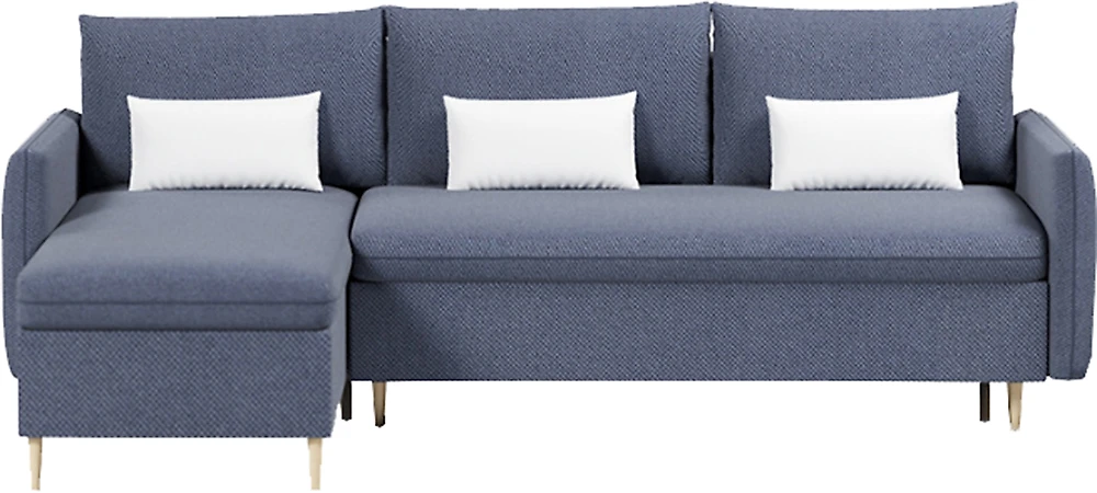 Угловой диван с независимым пружинным блоком Рон Амиго Блу