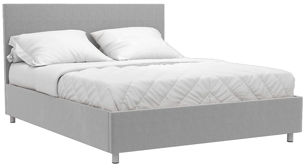 Двуспальная кровать Белла 160х200 с ламелями Плюш Грей