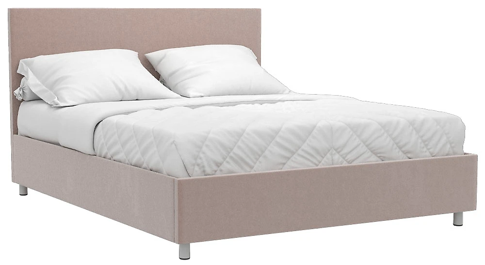 Двуспальная кровать Белла 160х200 с ламелями Плюш Стоун