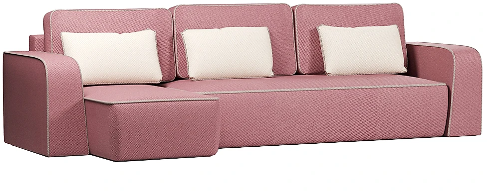 Угловой диван с левым углом Линда Пинк 2