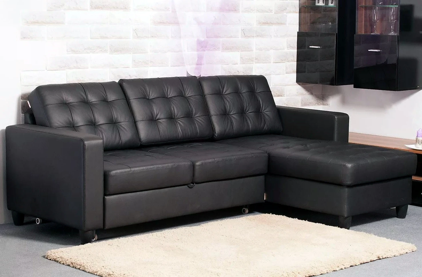 Угловой диван из экокожи кожаный Камелот Дизайн 3