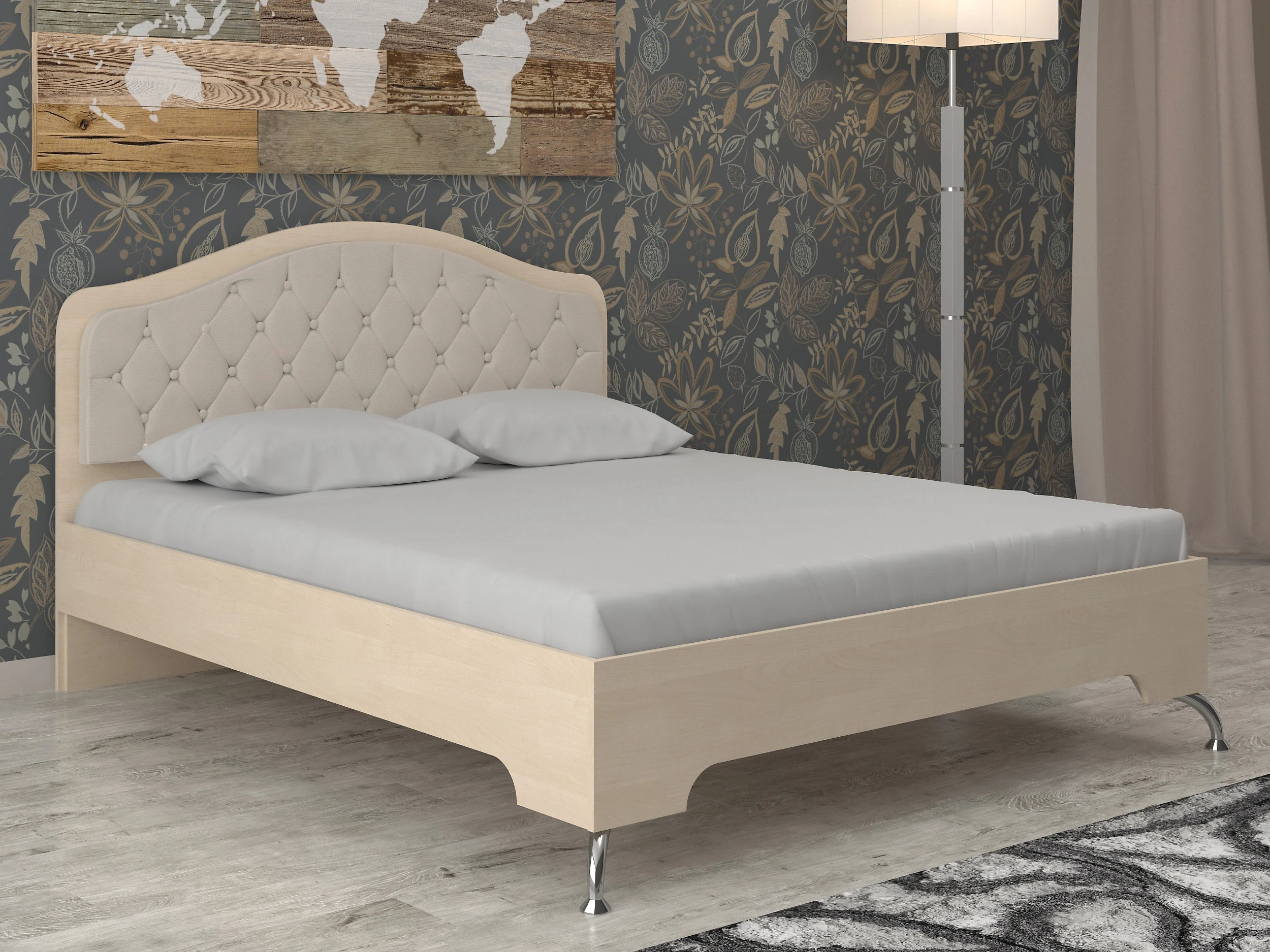 Односпальная кровать без ящиков Луиза-4 КС2 Дизайн-2