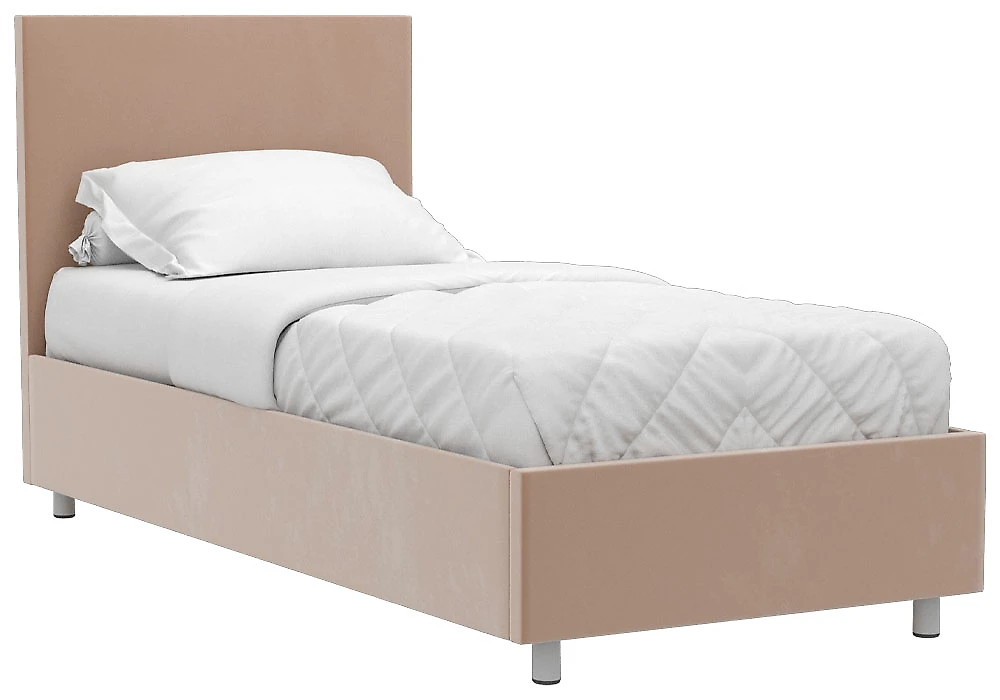 Односпальная кровать без ящиков Белла 90х200 с ламелями Плюш Бейдж