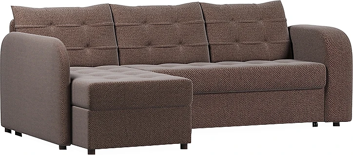Угловой диван с независимым пружинным блоком Беллано Браун