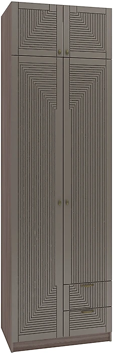 Коричневый распашной шкаф Фараон Д-9 Дизайн-2