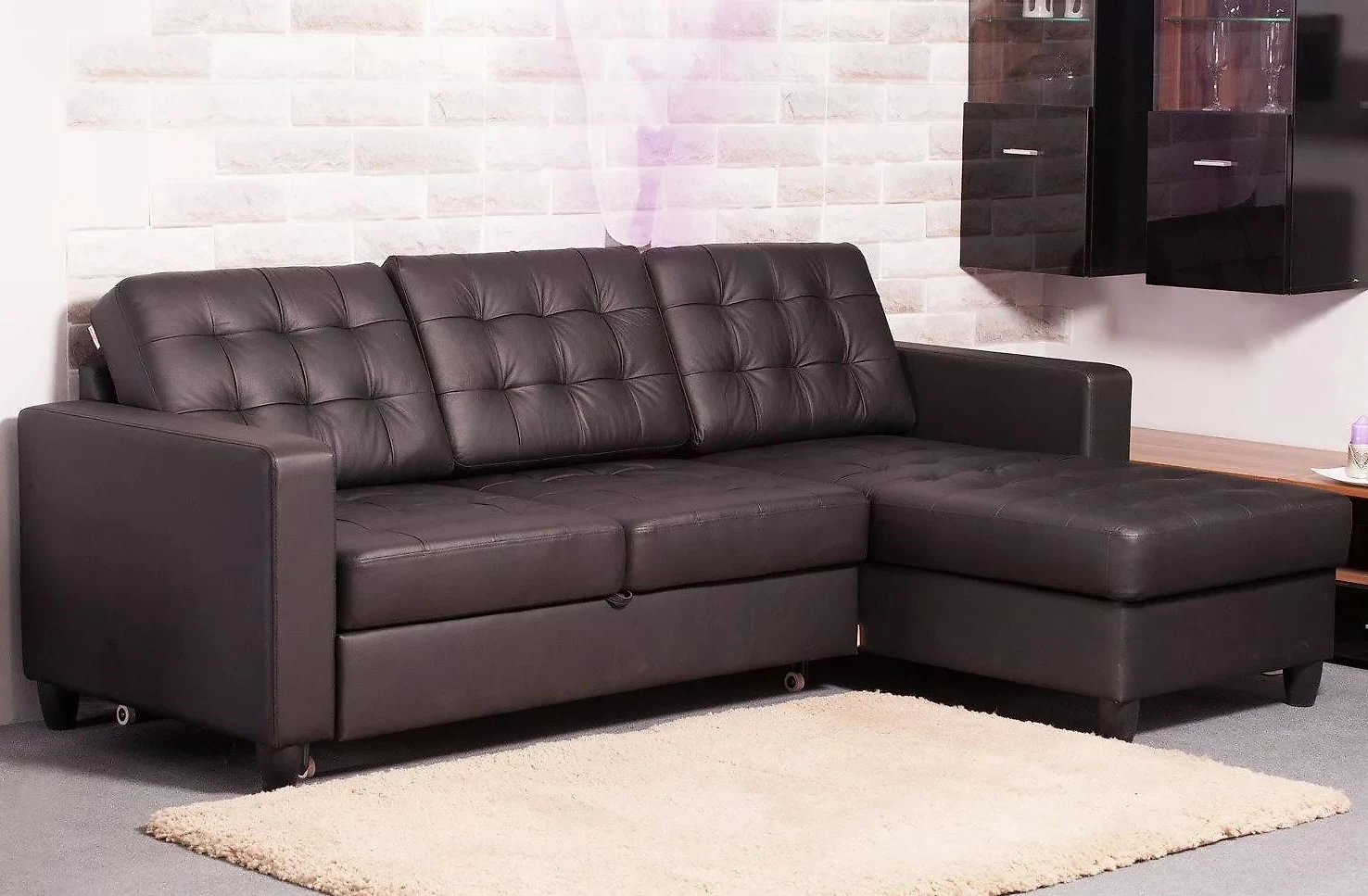 Угловой диван из экокожи кожаный Камелот Дизайн 4