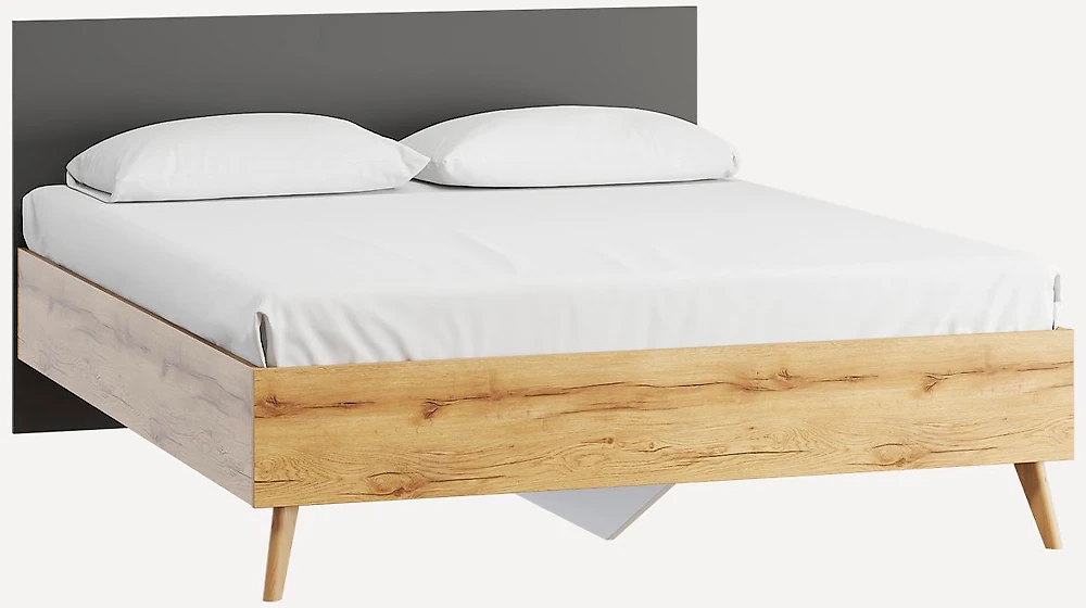 Кровать двуспальная 160х200см Нордик 160 Wood Grey арт. 2001659455