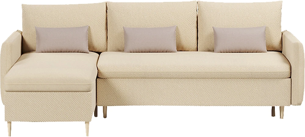 Угловой диван с независимым пружинным блоком Рон Амиго Беж