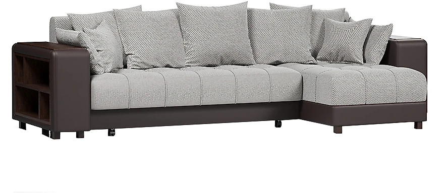 Угловой диван с левым углом Дубай Грей