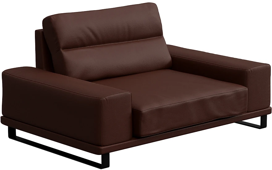 Кресло в классическом стиле кожаное Рипозо Шоколад