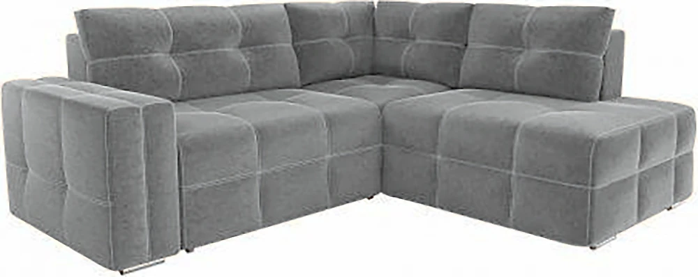 Модульный диван с оттоманкой  Леос Плюш Грей
