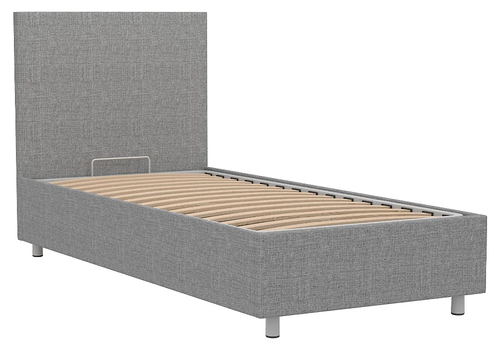 Кровать в современном стиле Белла 90х200 с бельевым ящиком Кантри Грей