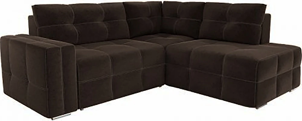 Модульный диван с оттоманкой  Леос Плюш Шоколад