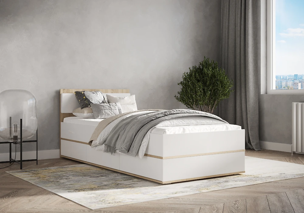 Кровать с ящиками для белья Делано-1