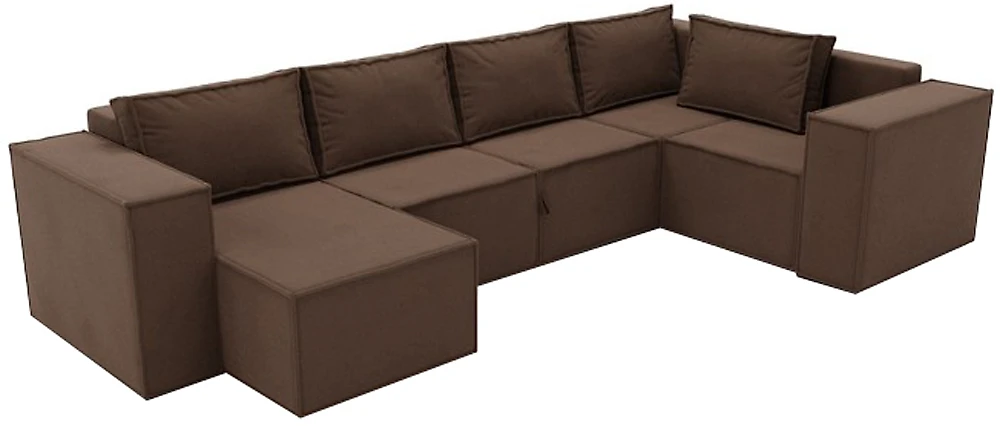 Модульный диван для гостиной Лофт П-образный Браун