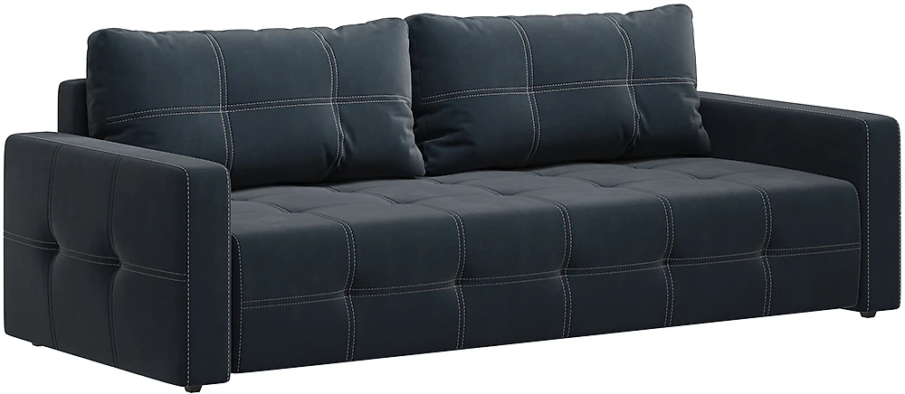 Прямой диван из велюра  Денди Плюш Кобальт