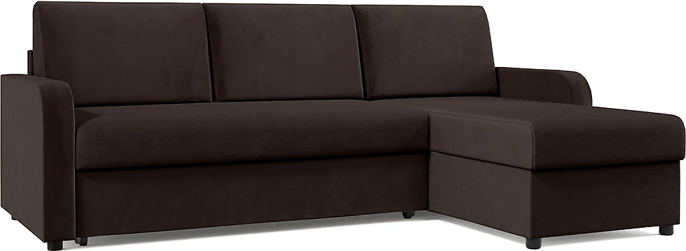 Угловой диван с подлокотниками Марракеш Плюш Шоколад