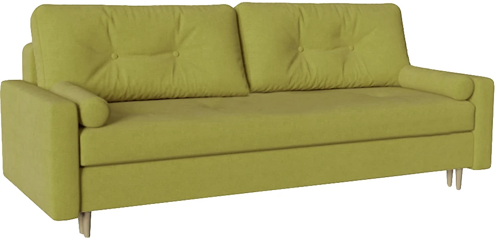 Прямой диван из рогожки Сканди (Белфаст) Плюш Грин