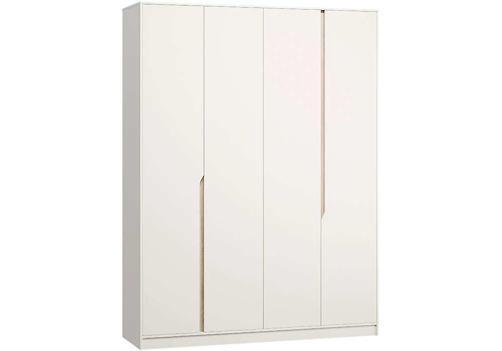 Шкаф белый распашной Монс-4 Дизайн-1