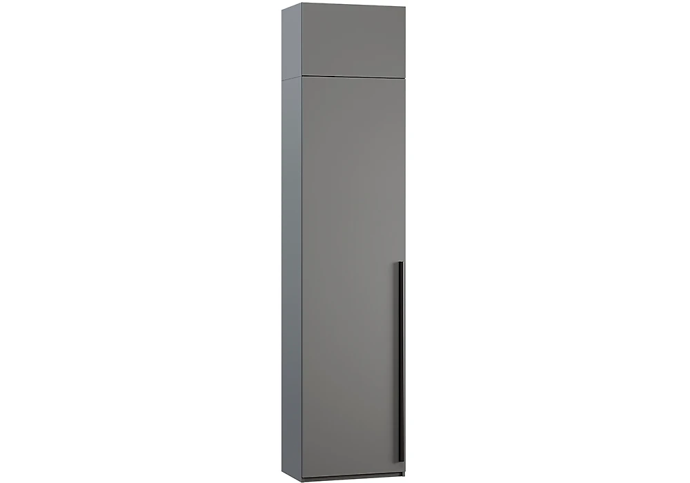 Шкаф серого цвета  Лорэна-1 с антресолью Дизайн-2