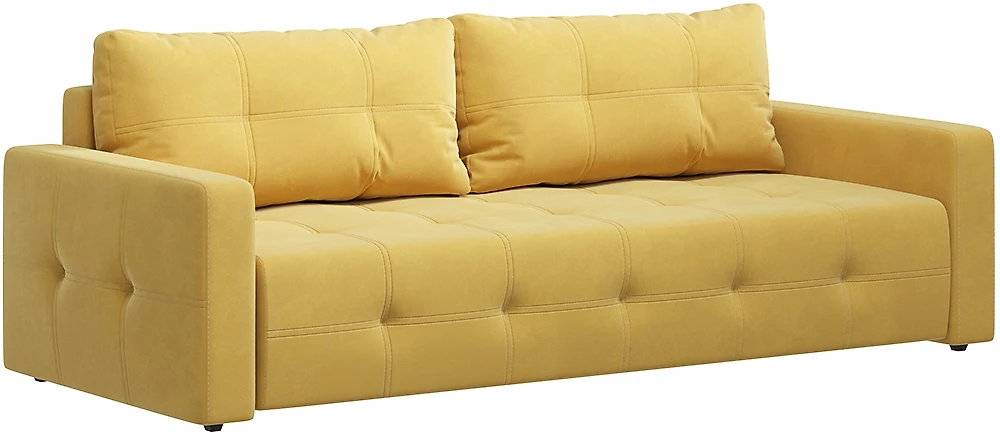 Прямой диван в гостиную Денди Плюш Мастард