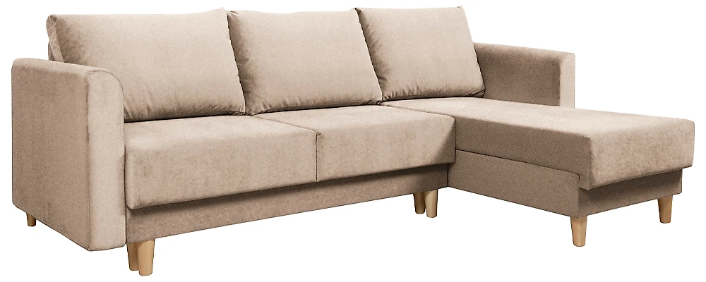 Угловой диван из велюра Юстин 2 Дизайн 1