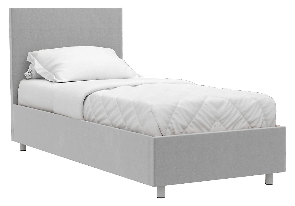 Кровать в современном стиле Белла 90х200 с ламелями Плюш Грей
