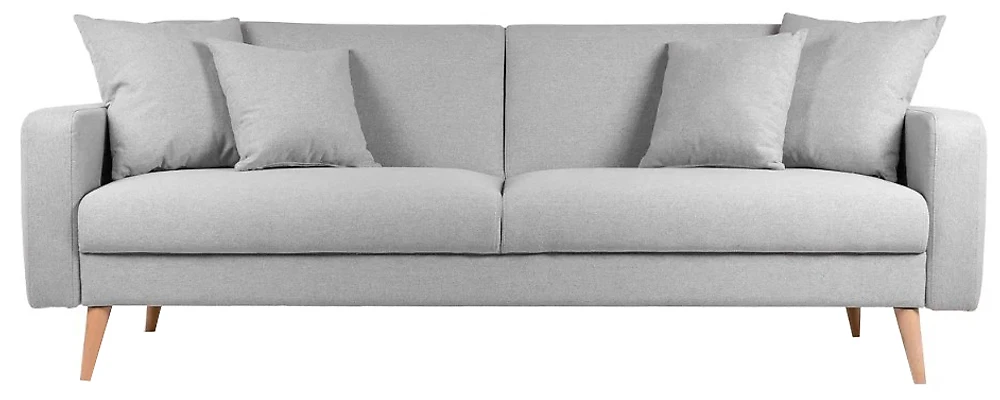 Прямой диван серого цвета Верден трехместный Дизайн 4