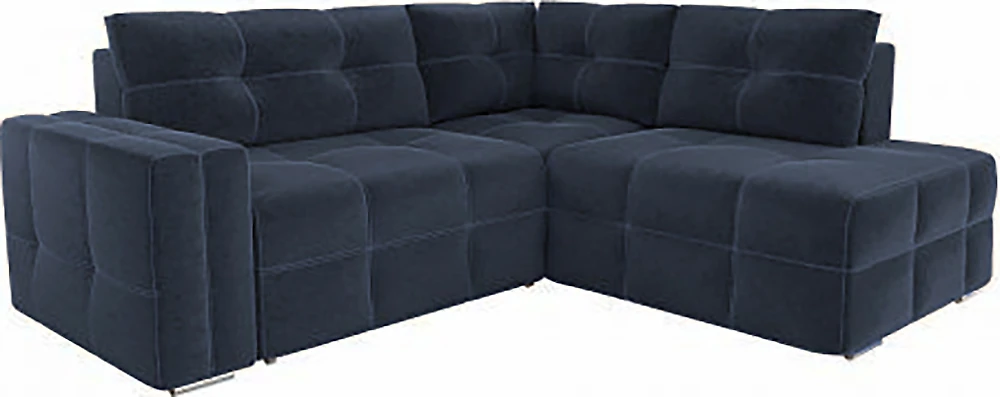Модульный диван с оттоманкой  Леос Плюш Кобальт