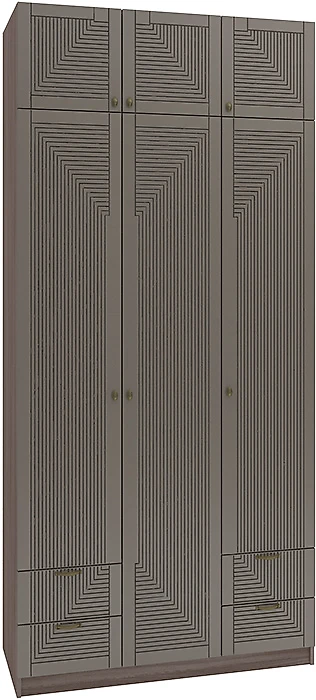 Шкаф коричневого цвета Фараон Т-17 Дизайн-2