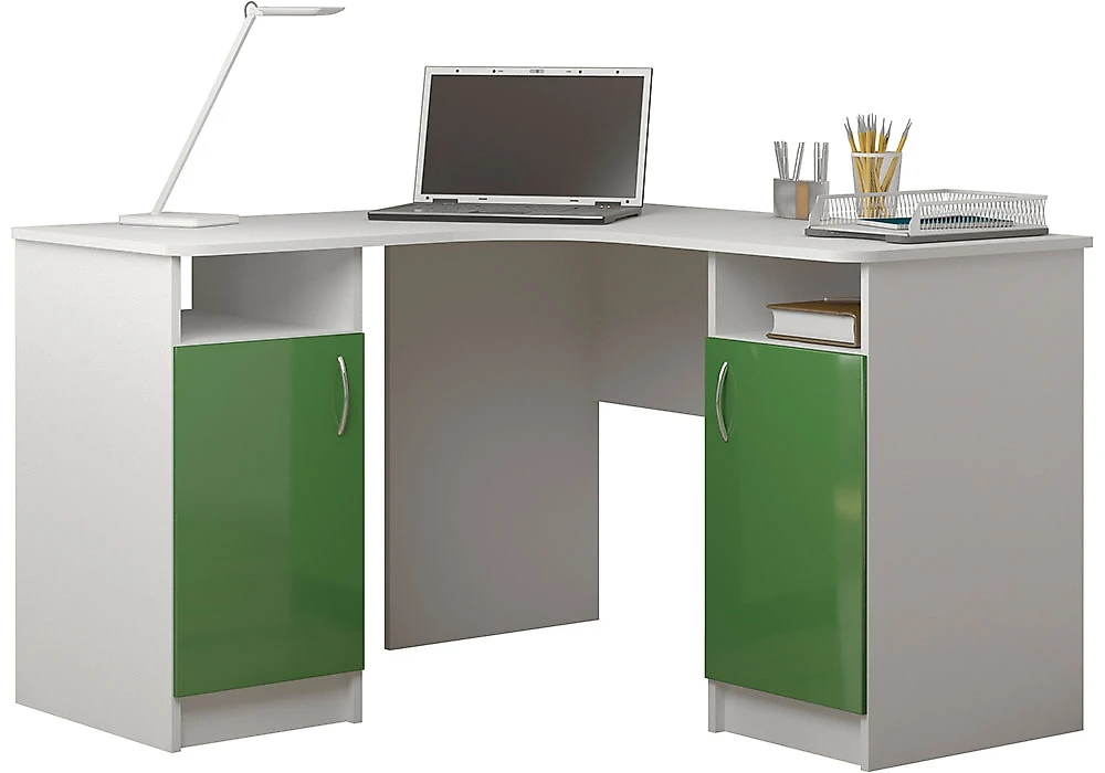 Компьютерный стол с надстройкой и шкафчиками СПУ-3 МДФ Дизайн-1