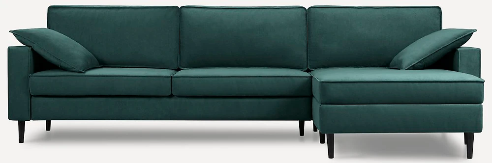 Угловой диван с независимым пружинным блоком Дисент-2 Velvet Emerald арт. 2001938467